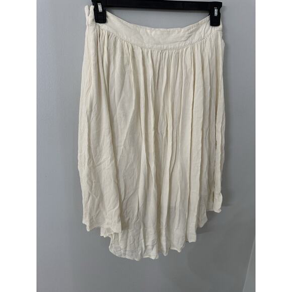 Ivory Cream Draped Midi Skirt Express Limited￼Edition Size Medium - Picture 2 of 7